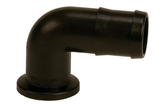 Banjo Manifold Flange x Hose Barb Elbow - Image 0